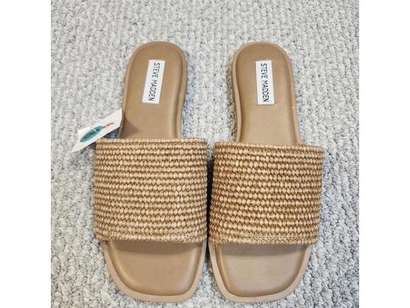 Steve Madden Shoes - Steve Madden Daphnee Women's Slide Sandals with Woven Strap Size 8 MWT